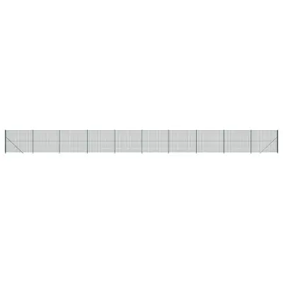 vidaXL Mrežna ograja s prirobnico zelena 1,6x25 m