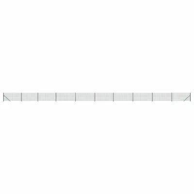 vidaXL Mrežna ograja s prirobnico zelena 0,8x25 m