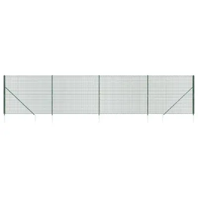 vidaXL Mrežna ograja s konicami za postavitev zelena 1,8x10 m
