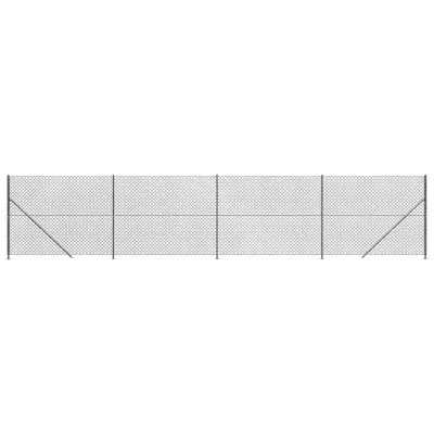 vidaXL Mrežna ograja s prirobnico antracit 1,8x10 m