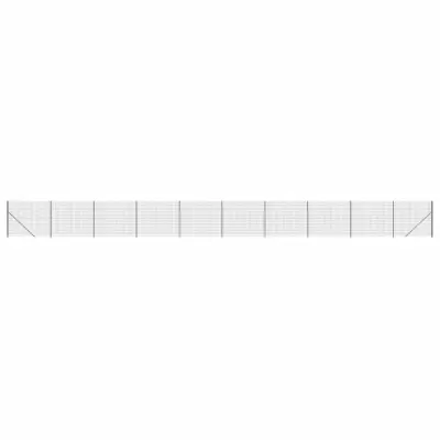 vidaXL Mrežna ograja s prirobnico antracit 1,8x25 m