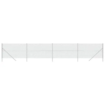 vidaXL Mrežna ograja srebrna 1,6x10 m