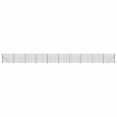 vidaXL Mrežna ograja s prirobnico zelena 1,6x25 m