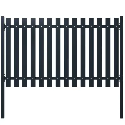 vidaXL Ograjni panel antraciten 174,5x75 cm prašno premazano jeklo