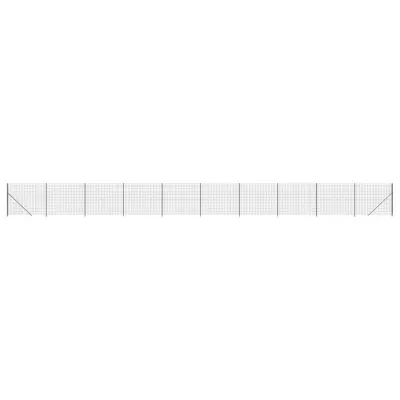 vidaXL Mrežna ograja s prirobnico antracit 1,8x25 m