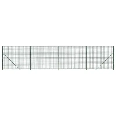 vidaXL Mrežna ograja s prirobnico zelena 1,8x10 m
