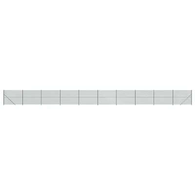 vidaXL Mrežna ograja s prirobnico zelena 1,6x25 m