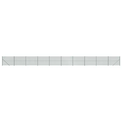 vidaXL Mrežna ograja s prirobnico zelena 2,2x25 m