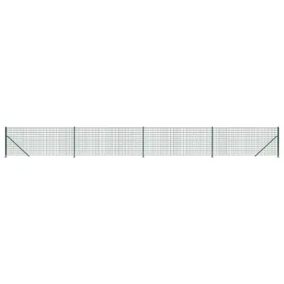 vidaXL Mrežna ograja s prirobnico zelena 1x10 m