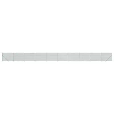 vidaXL Mrežna ograja s prirobnico zelena 1,8x25 m