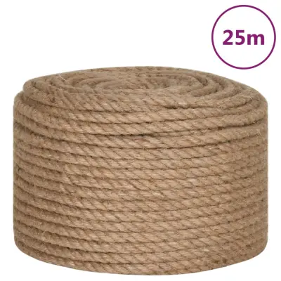 vidaXL Vrv iz jute 25 m dolžina 10 mm debelina