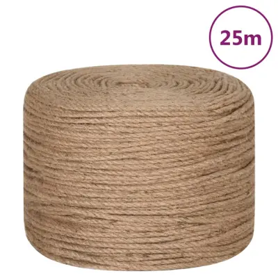 vidaXL Vrv iz jute 25 m dolžina 6 mm debelina