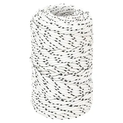 vidaXL Pletena vrv za čoln bela 2 mm x 500 m poliester