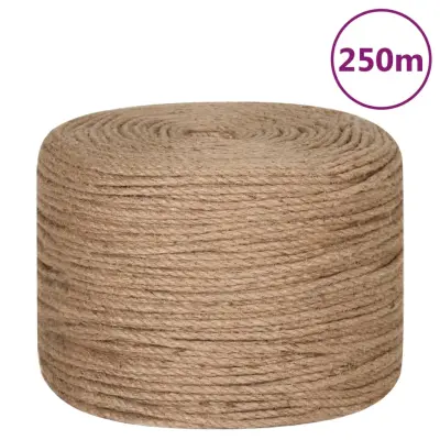 vidaXL Vrv iz jute 250 m dolžina 8 mm debelina