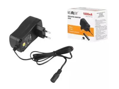 Adapter switch. KEMOT, 1000mA 3-12V, 6 nastavkov, 12W