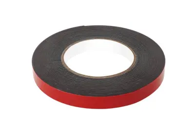Obojestranski REBEL pena  lepilni trak, 1mm x 15mm x 10m, črne barve