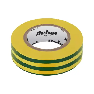Izolirni trak KEMOT PVC 0,13mm x 19mm x 20m, zeleno-rumen
