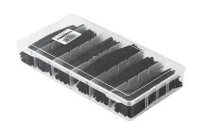 Termoskrčljive cevke v setu, črne barve