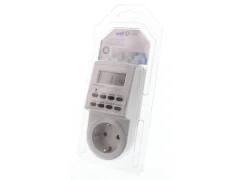 Timer digitalni WELL, 24H, 16A, 3500W, IP20, bela barva