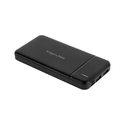 Baterijska banka KRUGER-MATZ 10000mAh, Li-pol,  črne barve