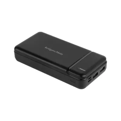 Baterijska banka KRUGER-MATZ 20000mAh, Li-pol,  črne barve