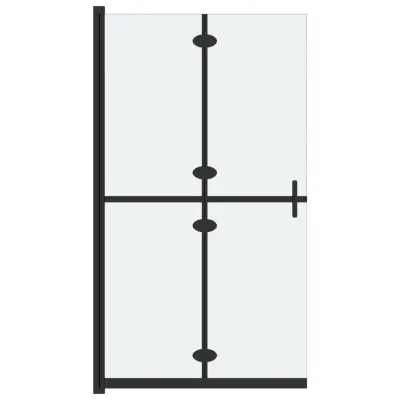 vidaXL Zložljiva pregrada za tuš mlečno ESG steklo 70x190 cm