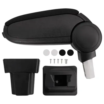 vidaXL Naslon za roke za avto črn 11,5x32x(30-50) cm ABS