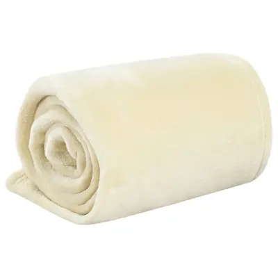 vidaXL Odeja krem 150x200 cm poliester