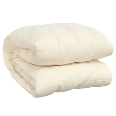 vidaXL Obtežena odeja svetlo krem 120x180 cm 5 kg blago
