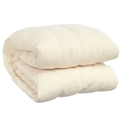 vidaXL Obtežena odeja svetlo krem 200x220 cm 13 kg blago