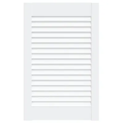 vidaXL Vrata za omarico z letvicami bela 61,5x39,4 cm trdna borovina