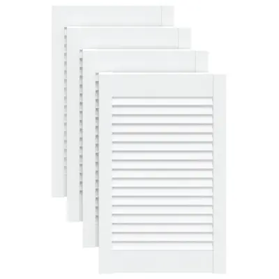 vidaXL Vrata za omarico z letvicami 4 kosi bela 61,5x39,4 cm borovina