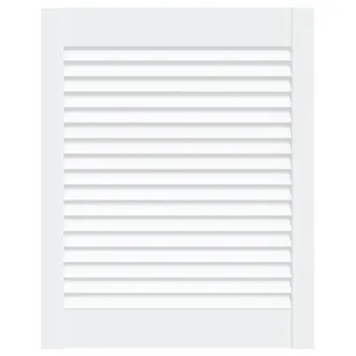 vidaXL Vrata za omarico z letvicami bela 61,5x49,4 cm trdna borovina
