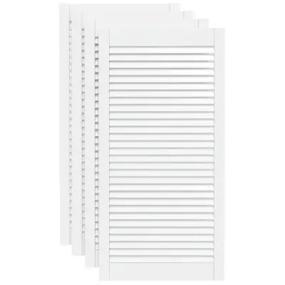 vidaXL Vrata za omarico z letvicami 4 kosi bela 99,3x49,4 cm borovina