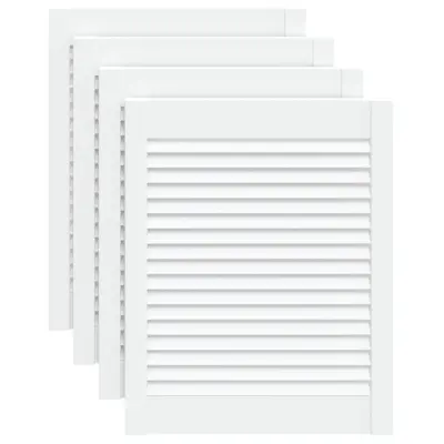 vidaXL Vrata za omarico z letvicami 4 kosi bela 61,5x49,4 cm borovina