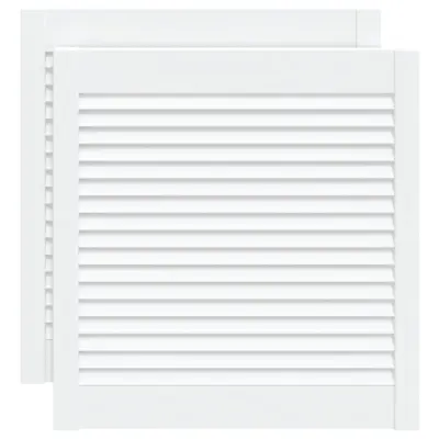 vidaXL Vrata za omarico z letvicami 2 kosa bela 61,5x59,4 cm borovina