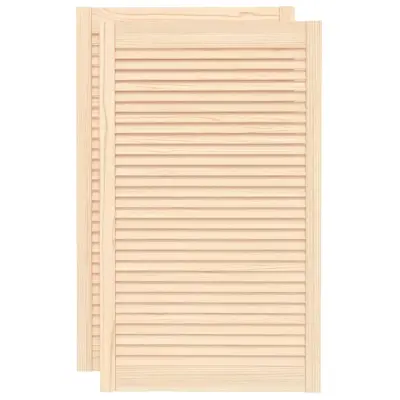 vidaXL Vrata za omarico z letvicami 2 kosa 99,3x59,4 cm trdna borovina