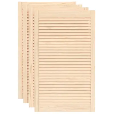 vidaXL Vrata za omarico z letvicami 4 kosi 99,3x59,4 cm trdna borovina
