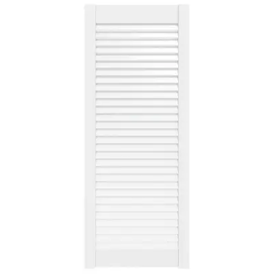 vidaXL Vrata za omarico z letvicami bela 99,3x39,4 cm trdna borovina