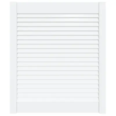 vidaXL Vrata za omarico z letvicami bela 69x59,4 cm trdna borovina
