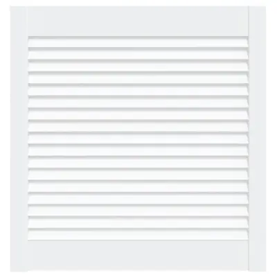 vidaXL Vrata za omarico z letvicami bela 61,5x59,4 cm trdna borovina