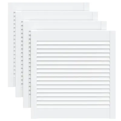 vidaXL Vrata za omarico z letvicami 4 kosi bela 61,5x59,4 cm borovina