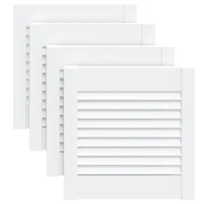 vidaXL Vrata za omarico z letvicami 4 kosi bela 39,5x39,4 cm borovina