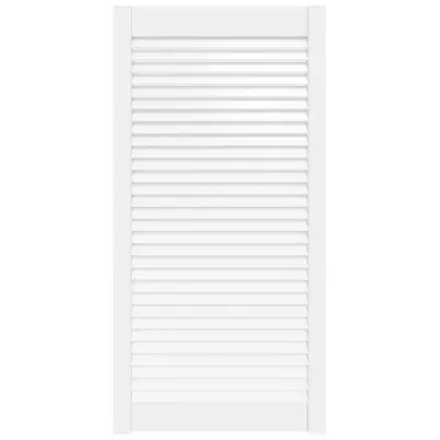 vidaXL Vrata za omarico z letvicami bela 99,3x49,4 cm trdna borovina