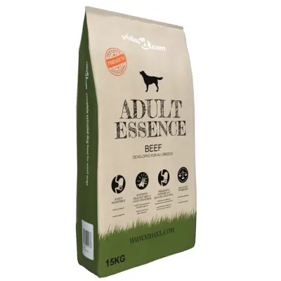 vidaXL Premium suha hrana za pse Adult Essence Beef 15 kg