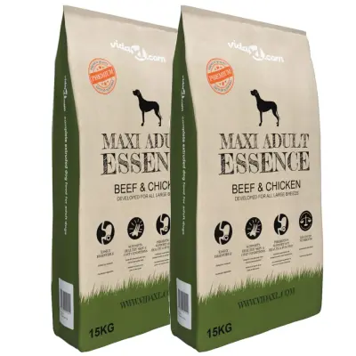 vidaXL Suha hrana za pse Maxi Adult Essence Beef&Chicken 2 vreči 30 kg