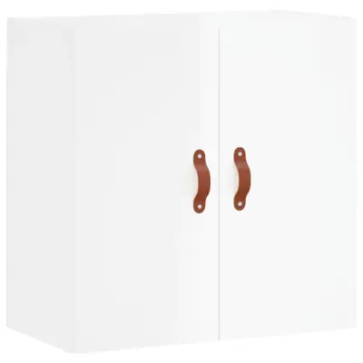 vidaXL Stenska omarica visok sijaj bela 60x31x60 cm inženirski les