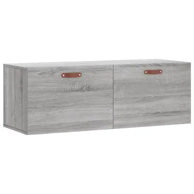 vidaXL Stenska omarica siva sonoma 100x36,5x35 cm inženirski les