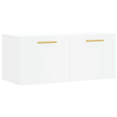 vidaXL Stenska omarica bela 80x36,5x35 cm inženirski les