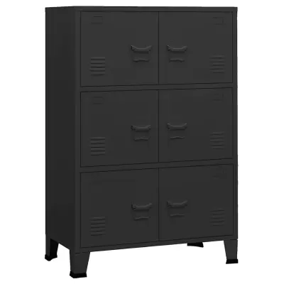 vidaXL Industrijska omara črna 75x40x115 cm kovinska